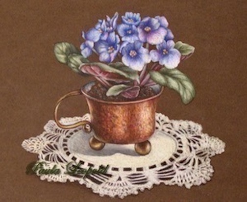 African Violets & Copper